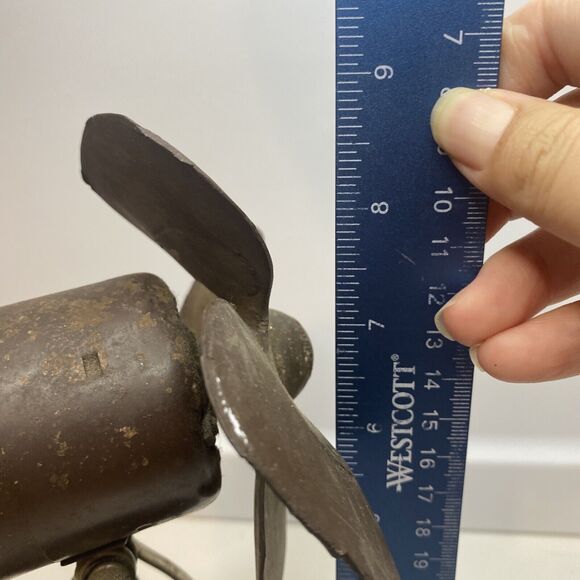 Antique Heinze Electric Co 115V Desk Fan Rubber Blade Sold As It    9” Tall - Picture 13 of 14